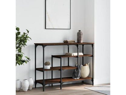 Console table with shelves, brown oak, 100x35x75 cm, PUSN75156