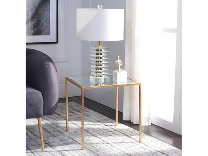 Gold and mirrored side table 46x46x45.97 cm - Ventoriq JMRO44585