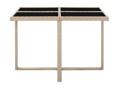 5-piece garden furniture set with cushions, beige wicker resin, 2 IHCS53143