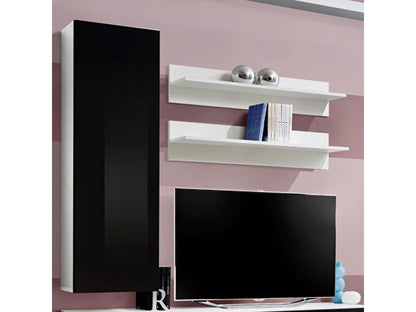 Fly I 170cm Black/White Wall-Mounted TV Unit GOQV02478