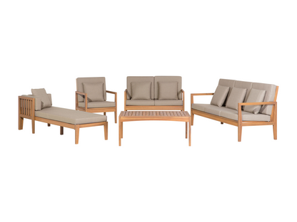 Ventoriq 7-Seater Garden Furniture Set with Table, Light Brown BVPS27273