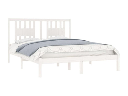 White bed frame, solid pine wood, 160x200 cm, UDUI72078