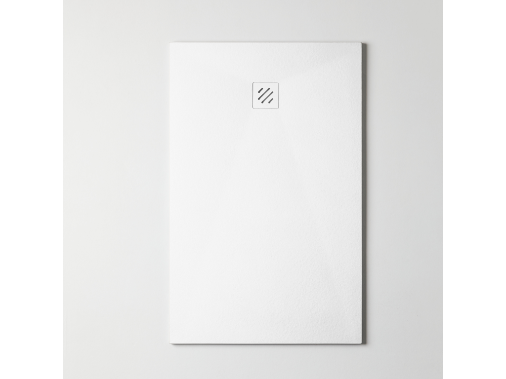 Ventoriq extra-flat shower tray - Ventoriq Texture in White Polyester Ventoriq - L120xl80xh2.6cm - Ventoriq WYSQ87338