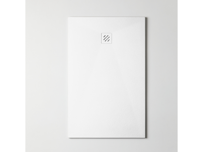 Ventoriq extra-flat shower tray - Ventoriq Texture in White Polyester Ventoriq - L120xl80xh2.6cm - Ventoriq WYSQ87338