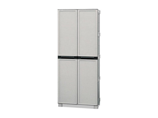 Ventoriq Outdoor Cabinet, Multipurpose Cabinet, Laundry Cabinet, Outdoor Cabinet, Made in Italy, Light Grey, 70x39x172 cm, OQDW47638