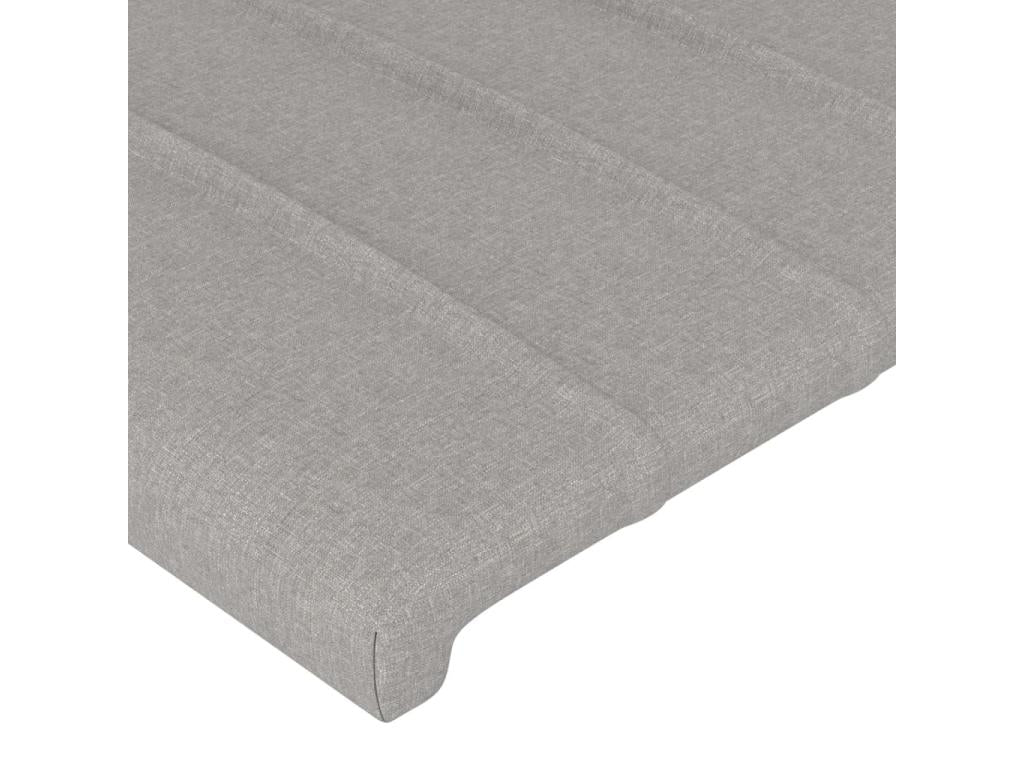 Headboard with wings, light grey, 163x23x78/88 cm, fabric JCWW32933