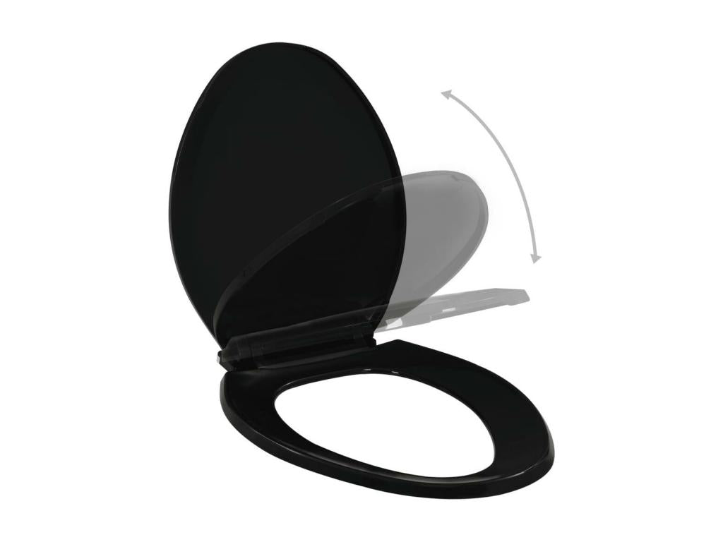 Toilet seat with black closing mechanism, 47x35x5 cm, 02 0002911 MTJN79983