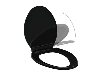 Toilet seat with black closing mechanism, 47x35x5 cm, 02 0002911 MTJN79983
