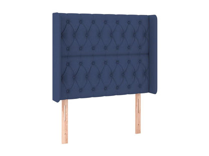 Headboard with wings, Blue, 93x16x118/128 cm, Fabric FWXX16799
