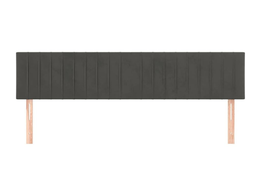 2-piece headboard set, dark grey, 90x5x78/88 cm, velvet, MYKP40415