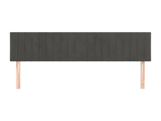 2-piece headboard set, dark grey, 90x5x78/88 cm, velvet, MYKP40415