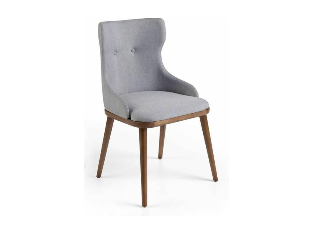 Upholstered chair with fabric armrests and solid ash and walnut legs Ventoriq - Color Ventoriq 02 GCLV79759