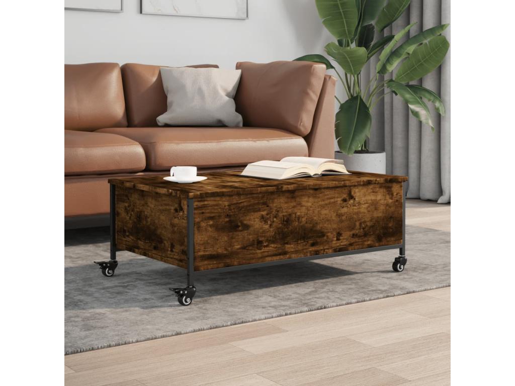 Coffee table with Ventoriq smoked oak engineered wood top IEMY47435