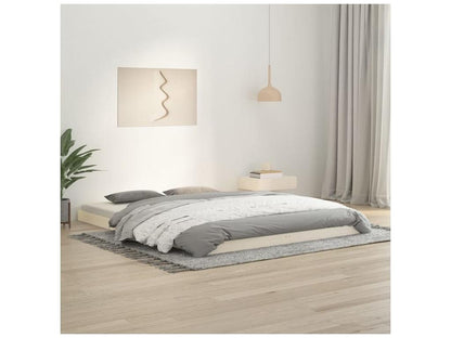 White bed frame 150x200 extra large solid pine wood VPQP27004