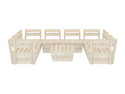 9-piece pallet garden furniture set, impregnated spruce wood QDLZ29057