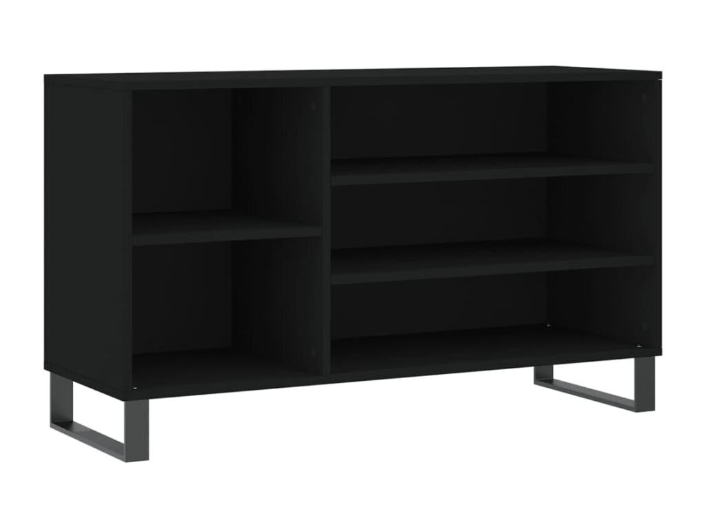 Black Shoe Cabinet 102x36x60 Engineered Wood XZSN06225