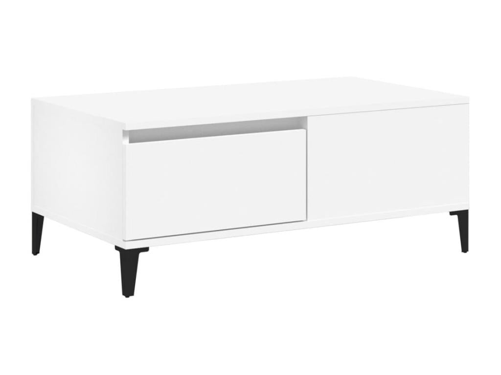 Coffee table, white, 90x50x36.5 cm, engineered wood, QXWB76781