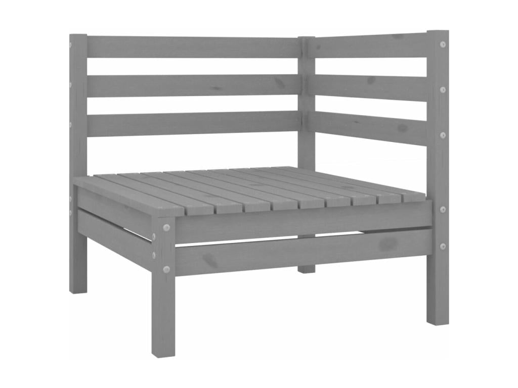 12-piece garden furniture set, Grey, Solid Pine Wood EWYQ49360