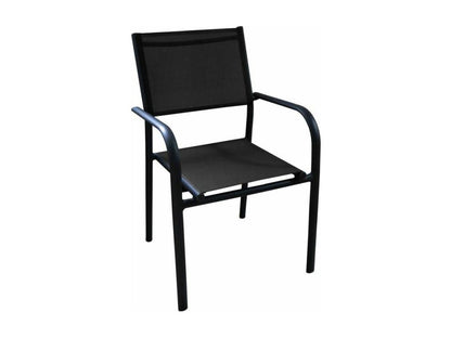 Ventoriq Aluminum Chair Set of 6 Graphite and Black EEYO91019