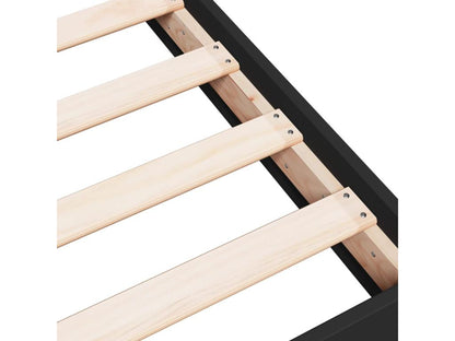 Black bed frame 90x190 cm engineered wood KGAY81891