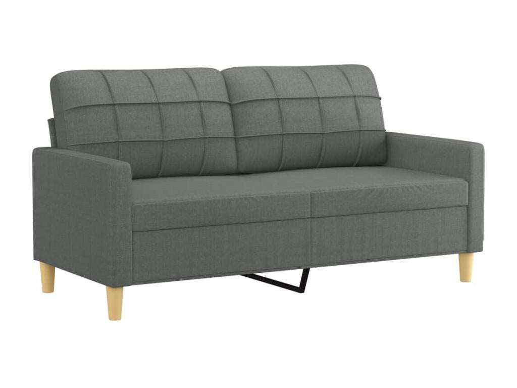 2-seater sofa, dark grey, 140 cm, fabric FFSN58449