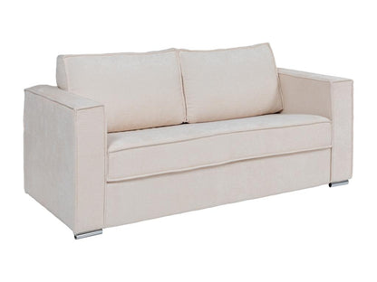 3-seater sofa bed with express conversion in beige textured fabric - Ventoriq bed, 140 cm wide - 14 cm Ventoriq mattress APXI51730