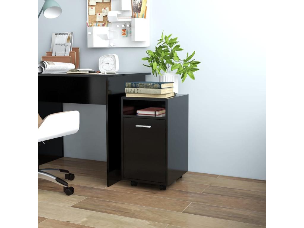 Side cabinet with wheels, black, 33x38x60 DBZF23156