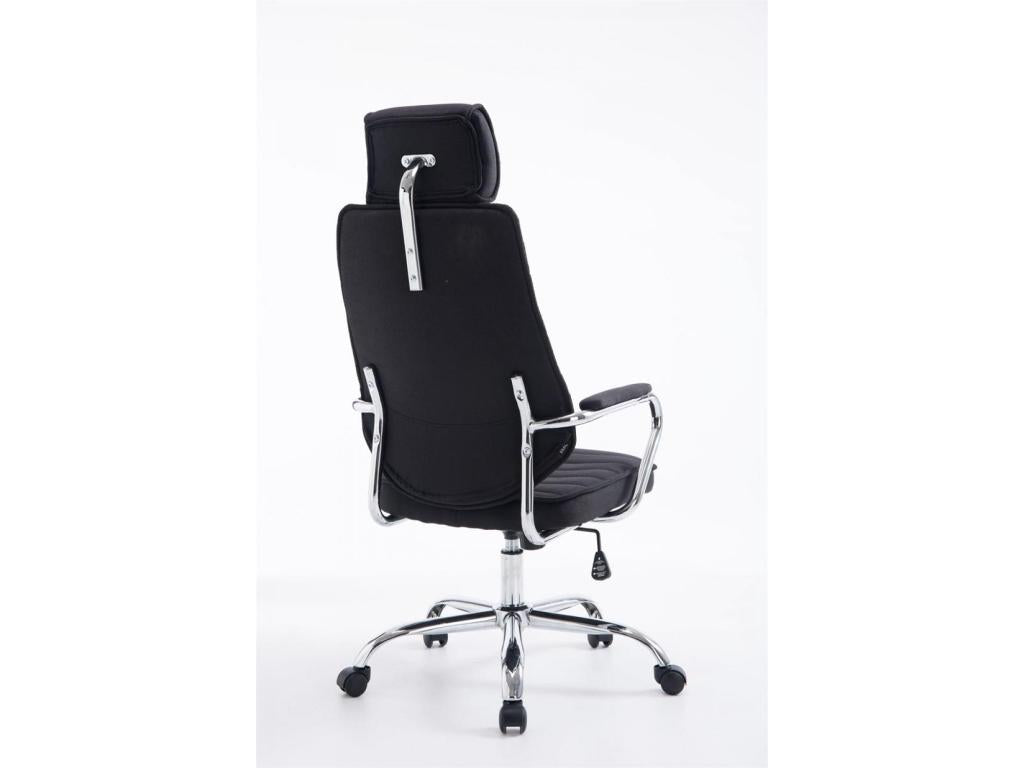 Office chair - Fabric / Chrome metal - Black - Ventoriq LWLF75500