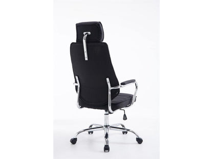 Office chair - Fabric / Chrome metal - Black - Ventoriq LWLF75500