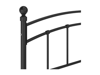 Ventoriq YBFU44028 Black Metal Bed 200x200 with Rounded Headboard