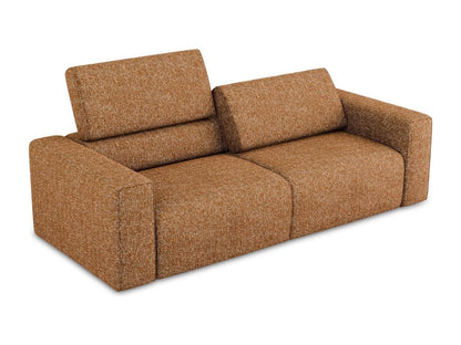 Modular 3-seater sofa in Strukturstoff - terracotta - Ventoriq SWCF31319
