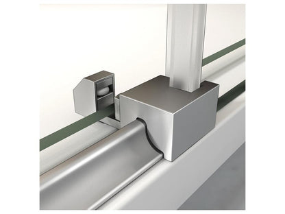 Sliding shower enclosure 130x90x195cm, 130cm shower door, 195cm high side panel, 8mm anti-limescale glass TLNB55279