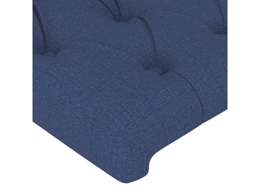 Headboard with wings, Blue, 93x16x118/128 cm, Fabric FWXX16799