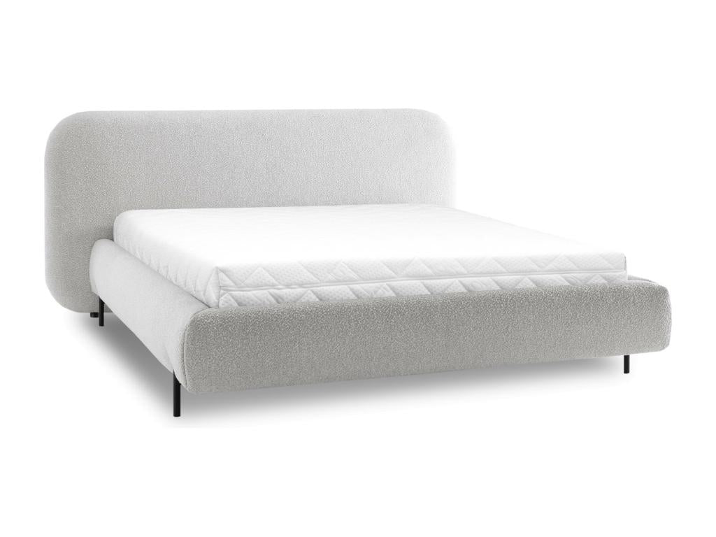 Ventoriq Storage Bed – Modern velvet upholstery and optimized storage – Light Grey – 180x200 JUAD56240