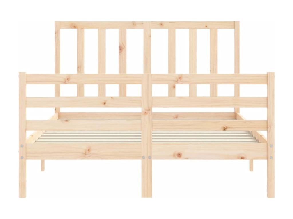 Bed frame with headboard 120x200 solid wood GQEH26746