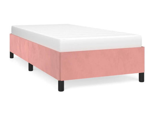 Pink bed frame 100x200 cm Velvet IQFM52100