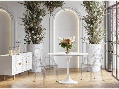 Designer armchair in transparent or opaque polycarbonate - Ventoriq Collection - White UAIE97046