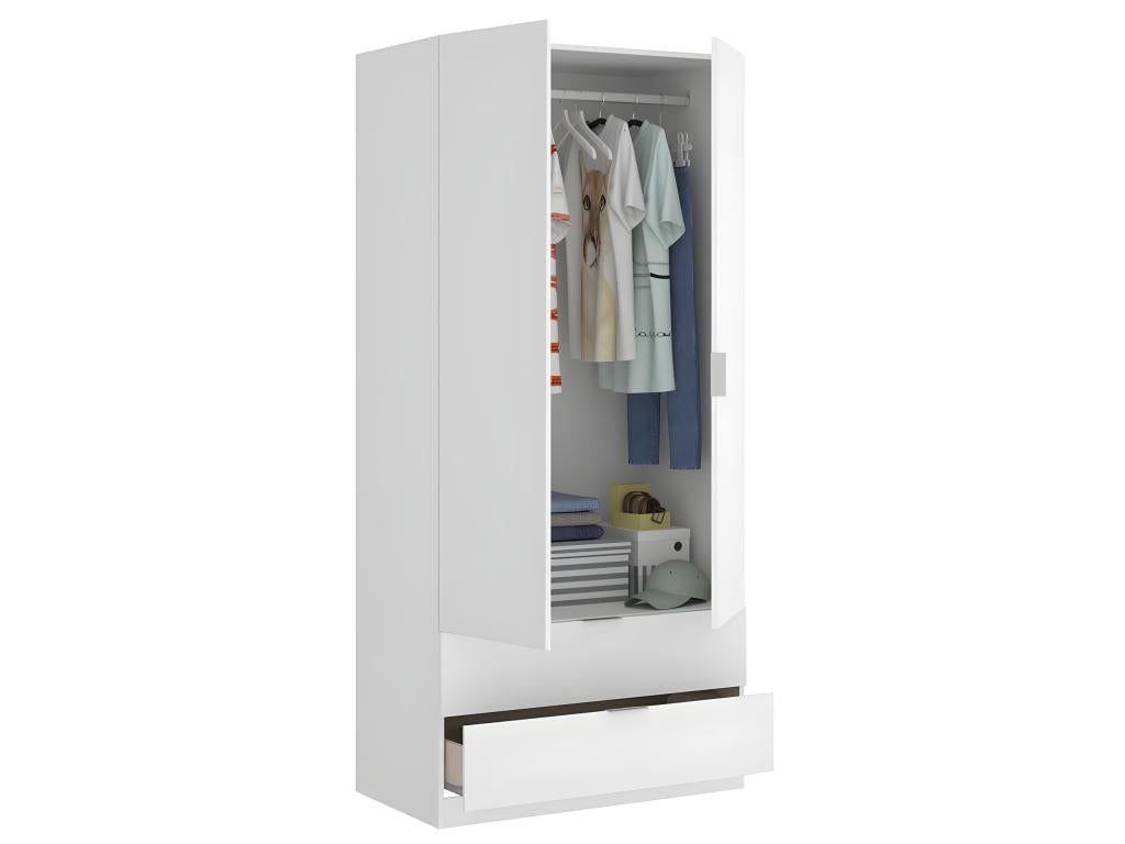 White wardrobe/storage unit - Length 81 x Height 184 x Depth 52 cm ZHZK44333