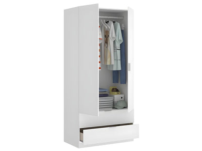 White wardrobe/storage unit - Length 81 x Height 184 x Depth 52 cm ZHZK44333
