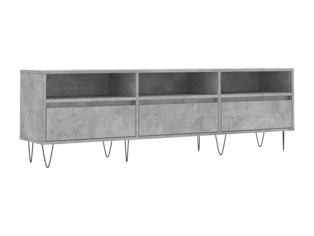 TV stand, concrete grey, 150x30x44.5 cm, engineered wood, GRXW12198