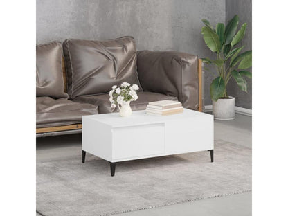 Coffee table, white, 90x50x36.5 cm, engineered wood, QXWB76781