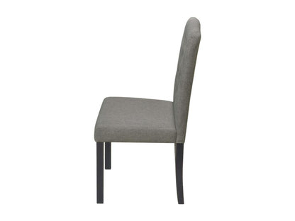 Set of 6 grey fabric dining chairs XEUR39976