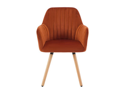 Set of 2 chairs with armrests in velvet and wood-effect metal - Ventoriq XGYX53799