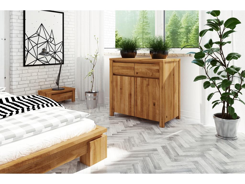 Ventoriq - Chest of drawers in solid wild oak with a natural oil finish IALT70507