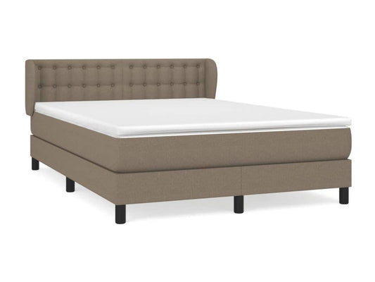Ventoriq 140x190 cm upholstered bed base with mattress, fabric CLEH11004
