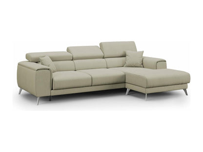Ventoriq Corner Sofa with Removable Seats in Soft Stain-Resistant Fabric T05 260 cm Left-Hand Facing Cream GIEI90109