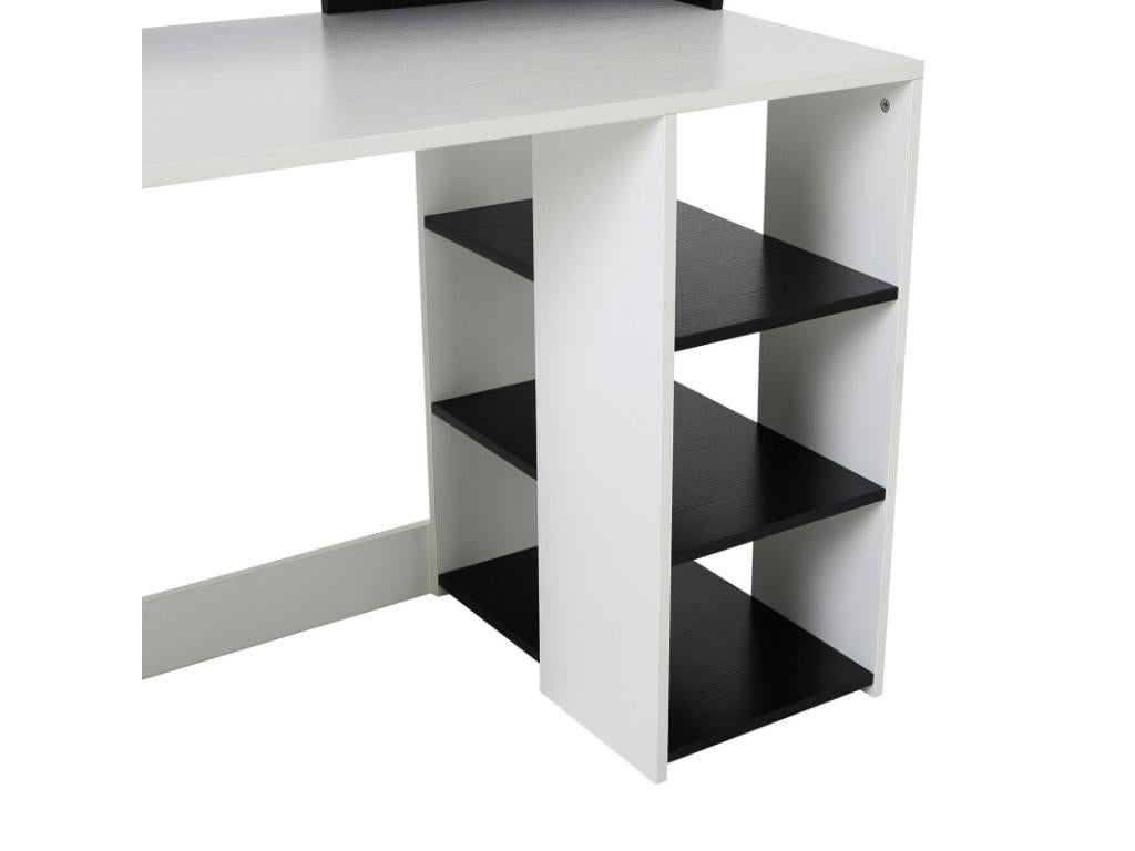 Ventoriq Black and White Computer Desk ENKW27103