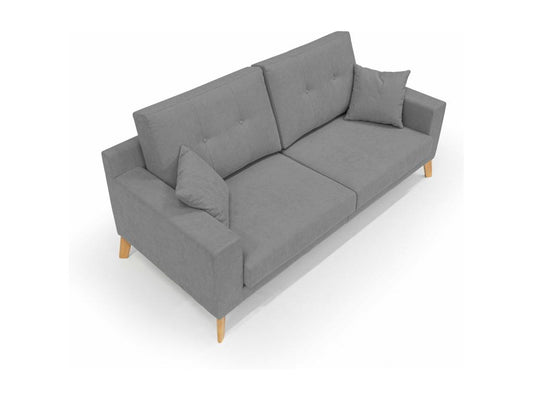 Ventoriq Modern Sofa in Soft Waterproof Fabric T02 166 cm Grey ZZEH45063