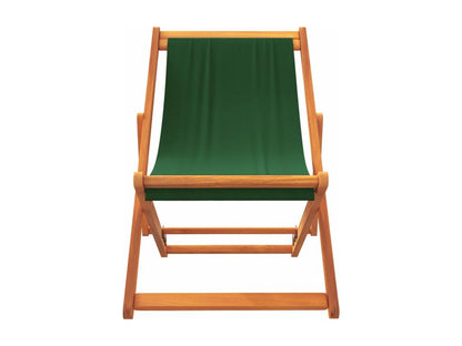 Folding beach chairs, set of 2, green fabric, JDVL69588