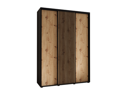 Ventoriq 1 Sliding Door Wardrobe 205.2/180/45 3 Doors Black/Ventoriq WNYR62653